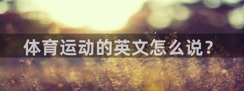 vsport体育官网下载平台注册流程图:体育运动的英文怎么说